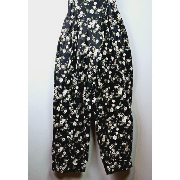 Vintage 1980's Joni Blair Floral Sweetheart Neckline Button-up Jumpsuit - Picture 12 of 12